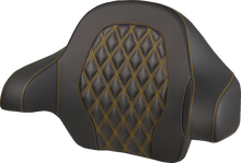Saddlemen Orange Carbon Lattice Tour Pak Backrest Pad for 2014-25 Harley Touring