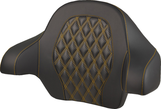 Saddlemen Orange Carbon Lattice Tour Pak Backrest Pad for 2014-25 Harley Touring