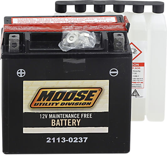 Moose YTX14-BS Maintenance Free Battery for 86-17 Honda Suzuki Yamaha Rancher