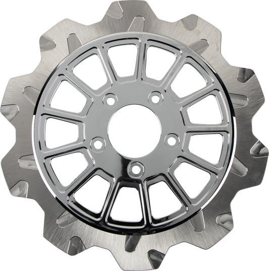Lyndall Racing Crown Cut 13 Spoke Front Brake Rotor for 2000-14 Harley Davidson
