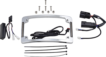 Custom Dynamics Chrome LED License Plate Frame for 2014-2024 Harley Touring