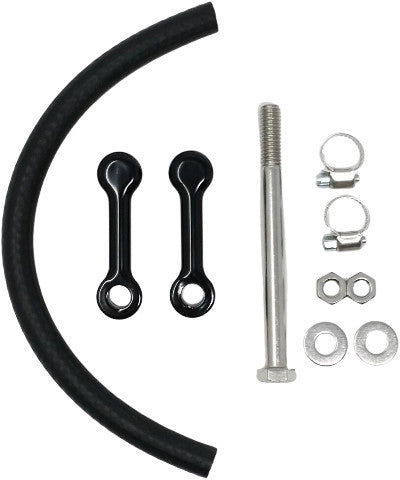 DK Custom Black 2" Billet Gas Fuel Tank Lift Kit for 1999-2017 Harley Softail