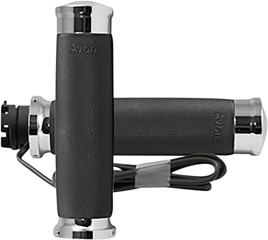 Avon Chrome Custom Contour 1" Heated Hand Grips 2015-2023 Indian Scout FTR 1200
