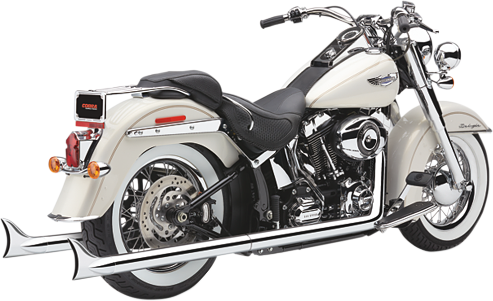 Cobra Bad Hombre Dual Chrome Motorcycle Exhaust 1997-2006 Harley Softail Models