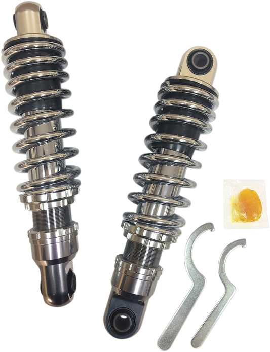 Drag Specialties Chrome Premium 10.5" Rear Shocks 1991-2017 Harley Dyna Models