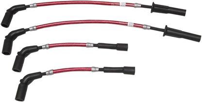 Magnum Red Braided Motorcycle Spark Plug Wires 2018-2023 Harley Softail Models