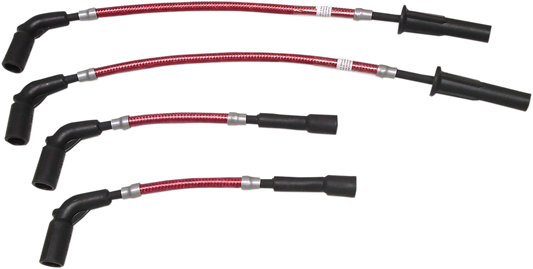 Magnum Red Braided Motorcycle Spark Plug Wires 2018-2023 Harley Softail Models