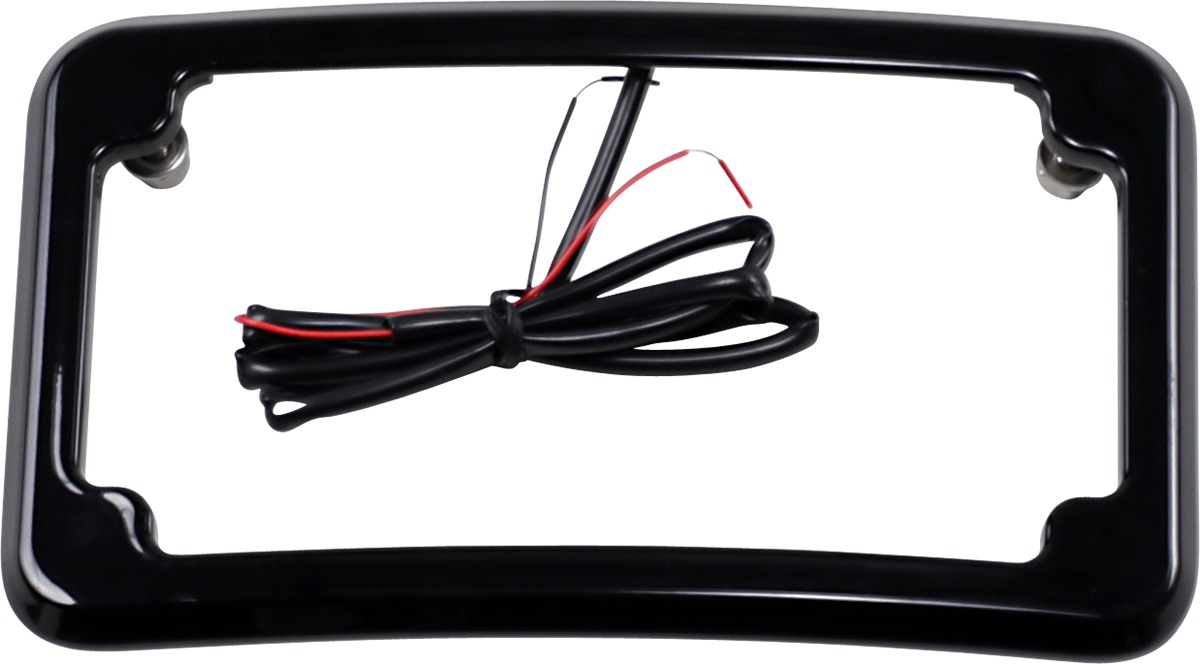 Cycle Visions Beveled Universal Motorcycle Lighted License Plate Frame Harley