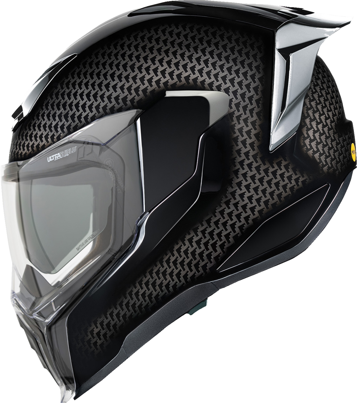 Icon Ultraflite Silver Carbon Full Face MIPS Unisex Adult Motorcycle Helmet