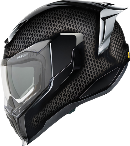 Icon Ultraflite Silver Carbon Full Face MIPS Unisex Adult Motorcycle Helmet