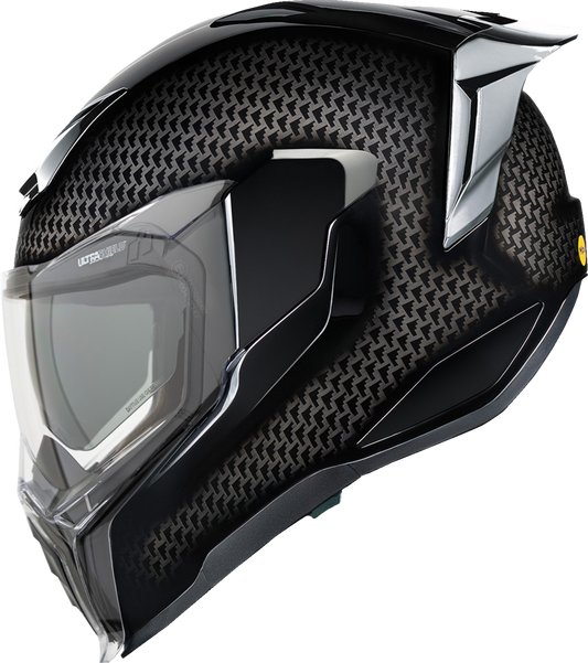 Icon Ultraflite Silver Carbon Full Face MIPS Unisex Adult Motorcycle Helmet
