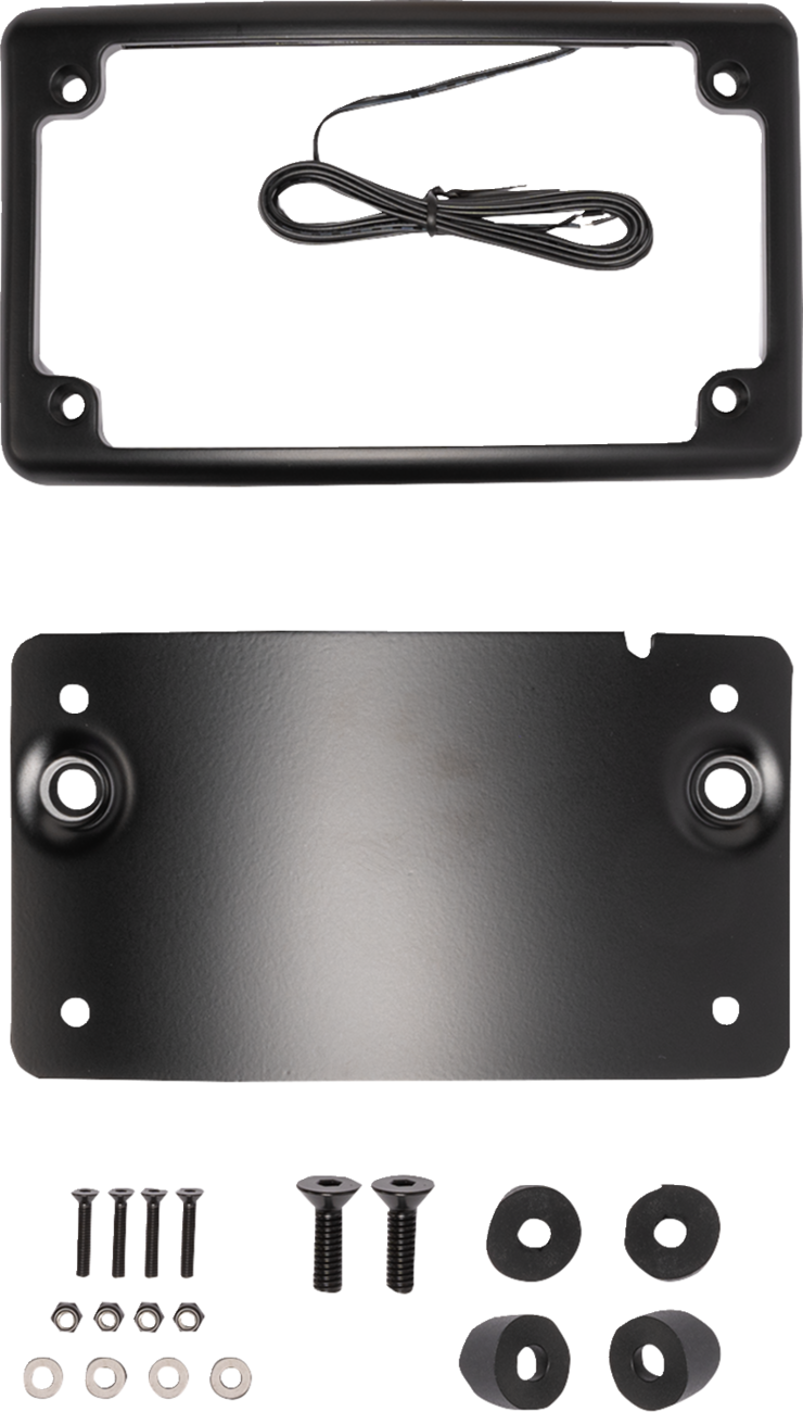 Kodlin Black Curved License Plate Kit fits 2013-2024 Harley Touring FLHX FLTR