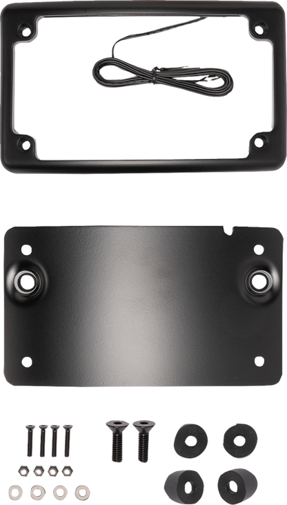 Kodlin Black Curved License Plate Kit fits 2013-2024 Harley Touring FLHX FLTR