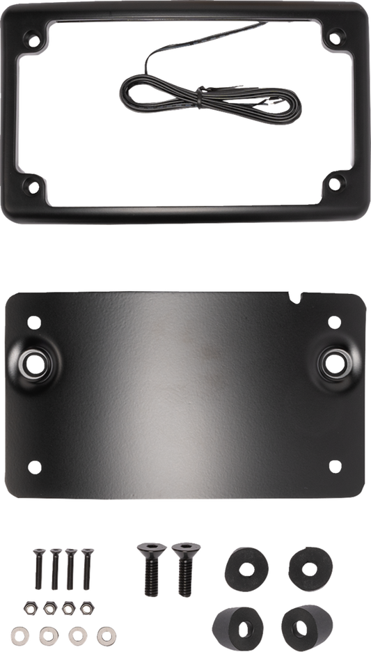Kodlin Black Curved License Plate Kit fits 2013-2024 Harley Touring FLHX FLTR