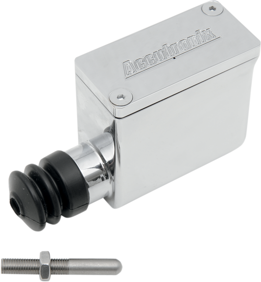 Accutronix Chrome Universal 5/8" Rear Master Cylinder Assembly Harley Davidson