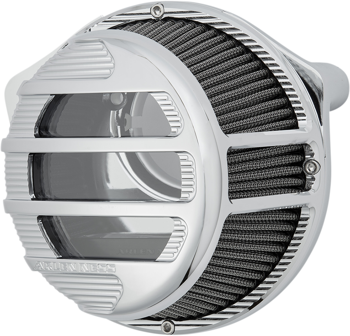 Arlen Ness Chrome Side Kick Air Filter Cleaner Kit 08-17 Harley Touring Twin Cam