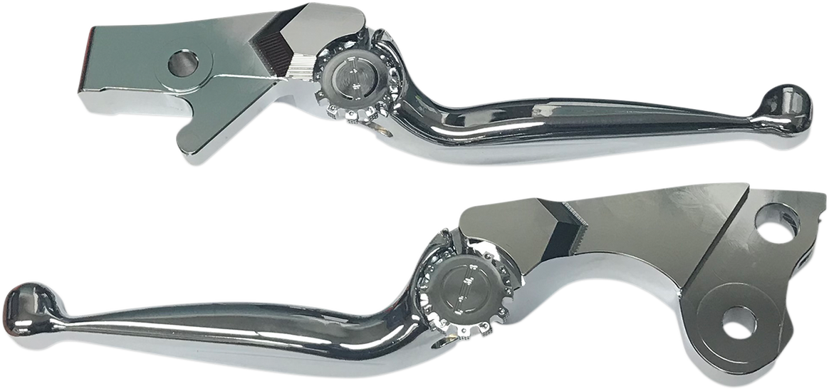 PSR Chrome Journey Adjustable Handlebar Lever Set fits 2018-2024 Indian Chieftain