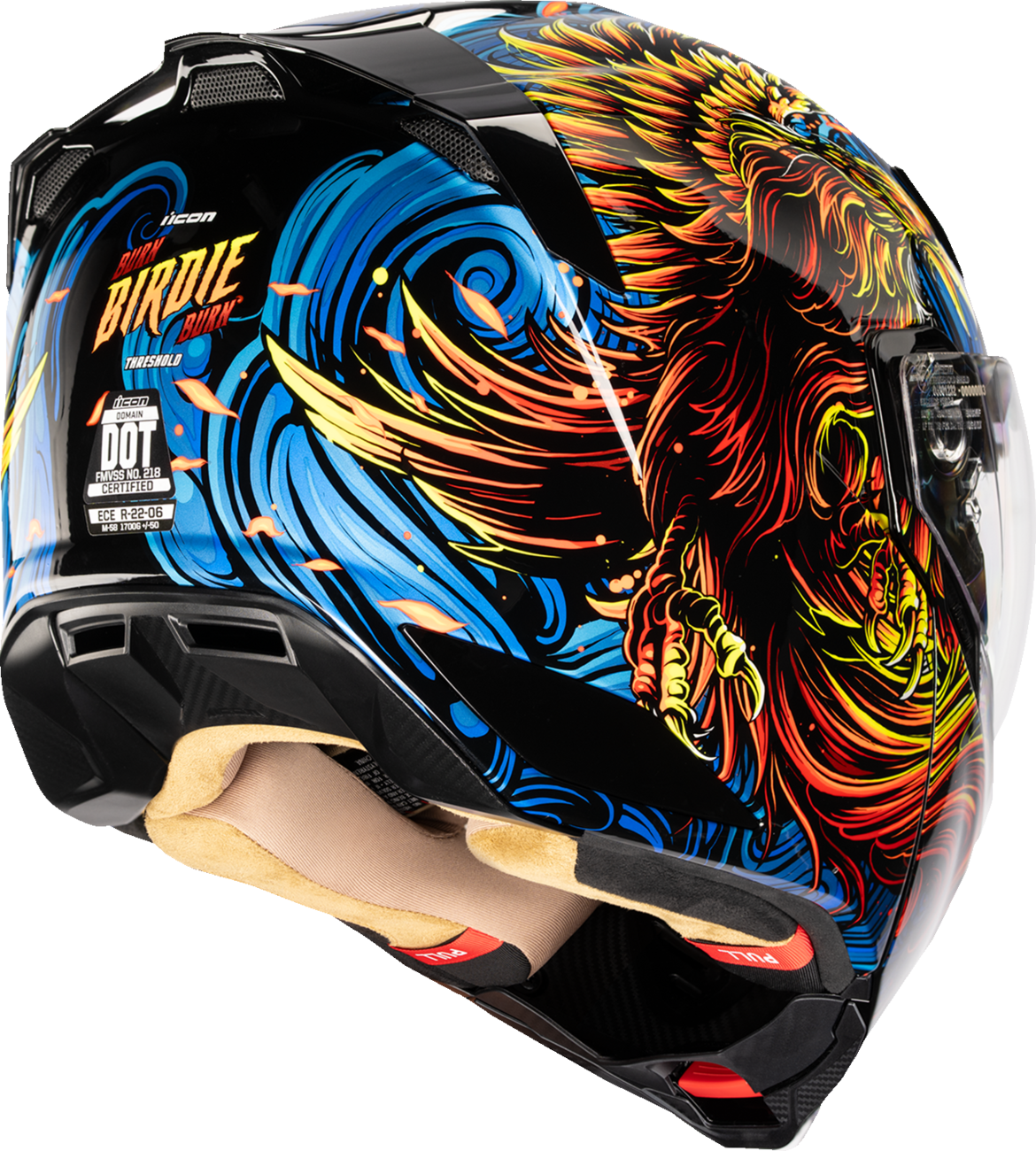 Icon Threshold Burn Birdie Burn Modular Full Face Adult Street Motorcycle Helmet