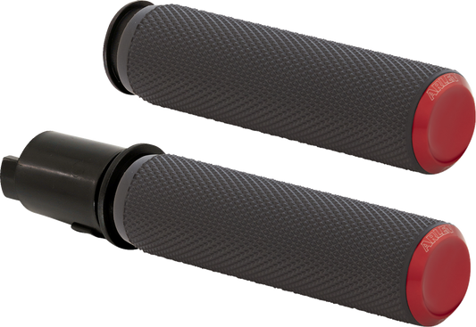 Arlen Ness Knurled Red TBW Handlebar Hand Grips for 2023-2024 Harley Touring