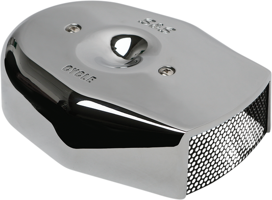 S&S Chrome Stealth Tribute Two Throat Intake Air Cleaner Filter Cover for Harley