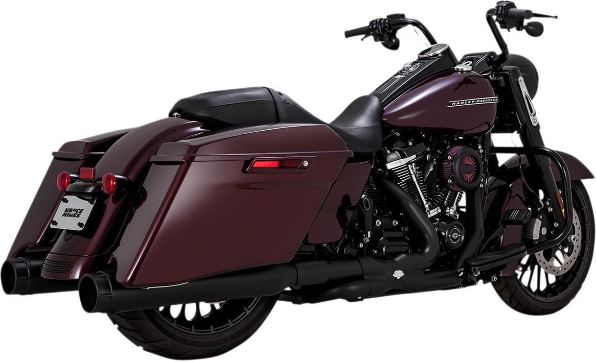 Vance & Hines Black Torquer 450 Slip on Mufflers 2017-2024 Harley Touring FLHX