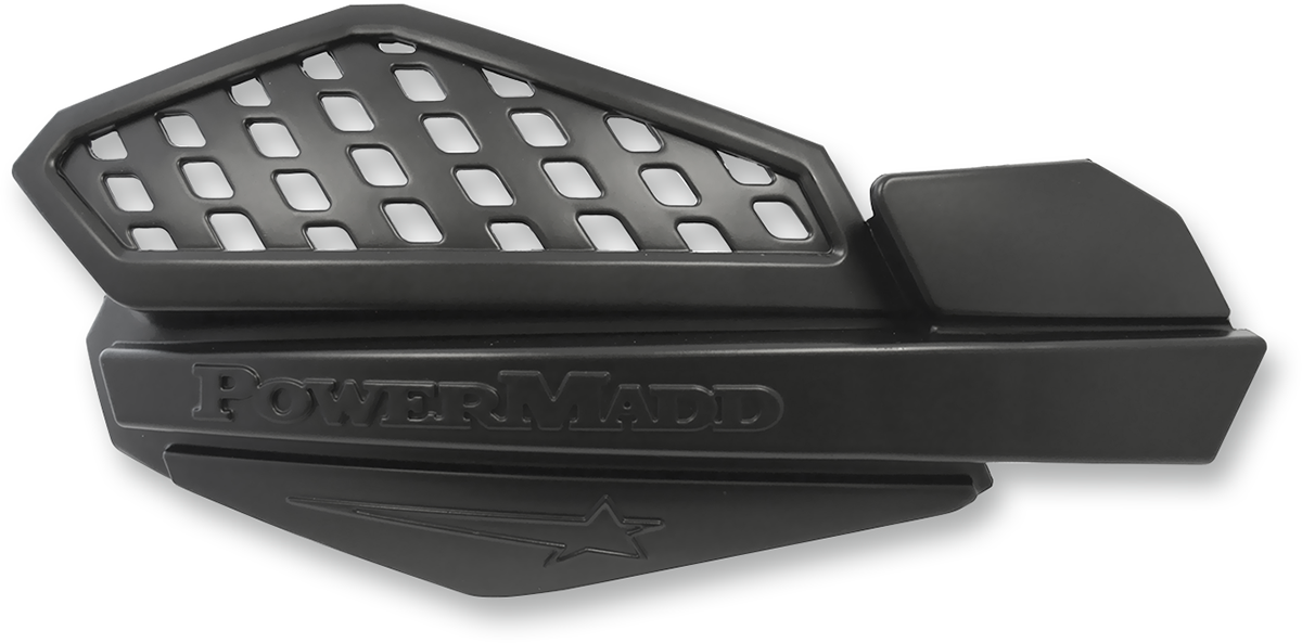 Powermadd Matte Black Pair Plastic Motorcycle Handlebar Hand Guards for Harley