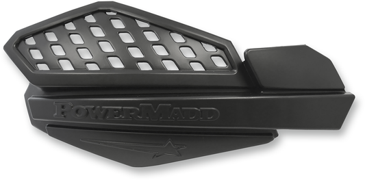 Powermadd Matte Black Pair Plastic Motorcycle Handlebar Hand Guards for Harley