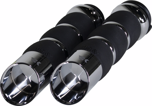 Khrome Werks Edge Air Cushion TBW Hand Grips for 2008-24 Harley Touring Softail