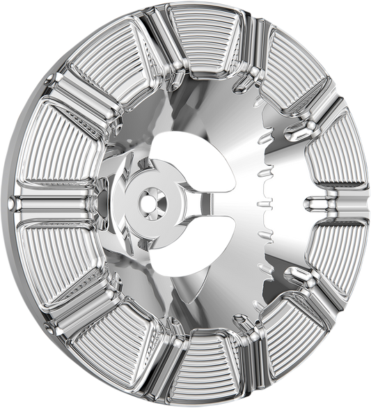 Arlen Ness 10 Gauge Chrome Velocity Motorcycle Air Filter Cleaner Cover Harley
