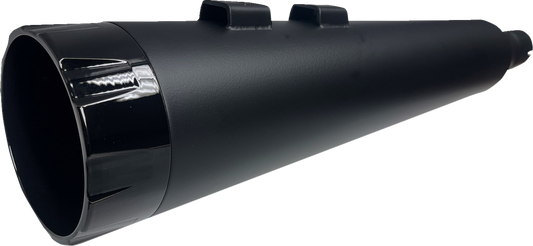 Bassani 4.5" Straight Can Black Slip On Mufflers for 1995-2016 Harley Touring