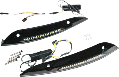 Custom Dynamics LED Windshield Turn Signal Trim Kit 2015-2024 Harley Road Glide