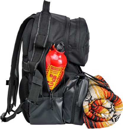 Biltwell Black Exfil-48 Molle Motorcycle Sissy Bar Backpack Bag for Harley