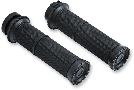 Kuryakyn 3582 Black Riot 1" Motorcycle Girps 82-19 Harley Softail Touring XL