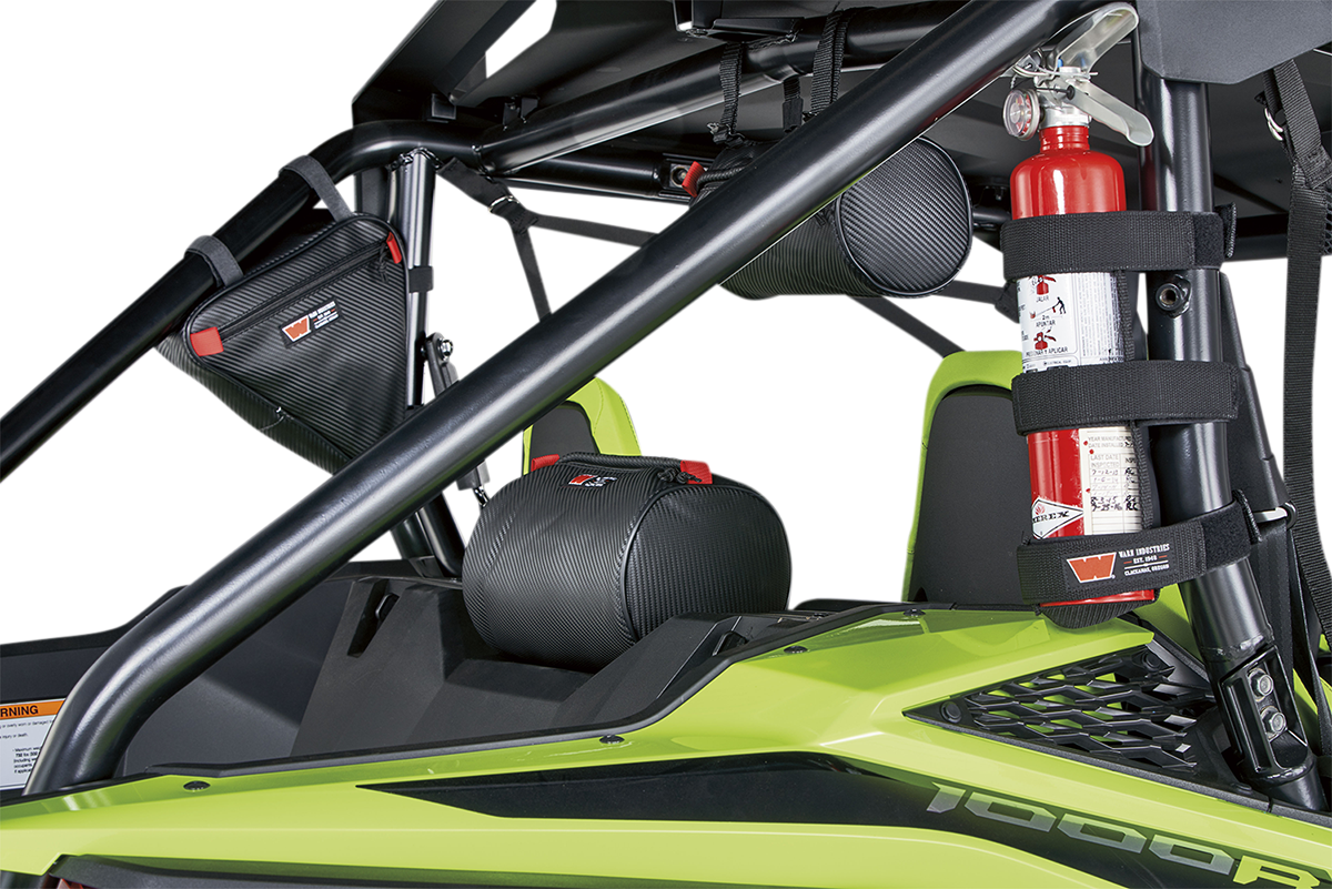 Warn black Universal UTV Side by Side Offroad Roll Bar Fire Extinguisher Holder