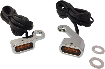 Drag Specialties LED Handlebar Marker Lights 2009-2023 Harley Softail Touring