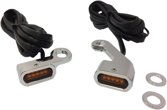Drag Specialties LED Handlebar Marker Lights 2009-2023 Harley Softail Touring