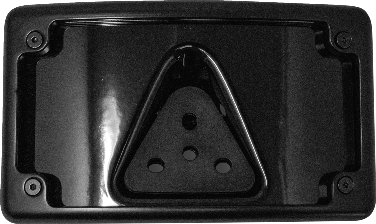 Kodlin Curved Black 3-Hole LED Laydown License Plate Kit for Harley Davidson
