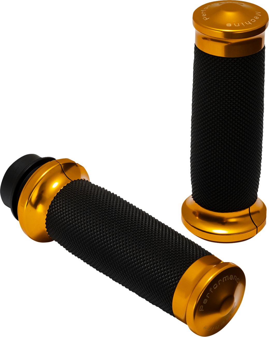 Performance Machine Contour Gold Hand Grips for 2008-2024 Harley Touring Softail