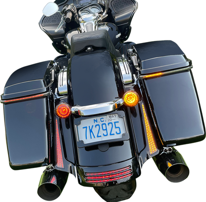 Custom Dynamics Amber Red LED Rear Bullet Turn Signals 2014-2024 Harley Touring