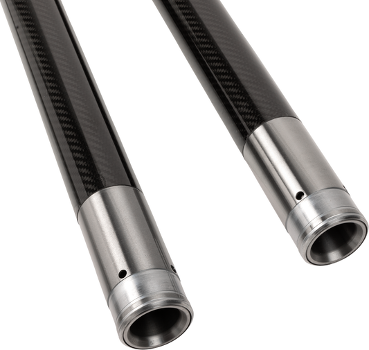 Custom Cycle 49mm Black Carbon Fiber 22.875" Fork Tubes for 17-25 Harley Touring