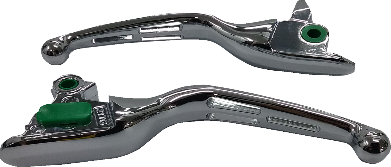 Drag Specialties Wide Blade Slotted Chrome Lever Set 2021-2024 Harley Touring