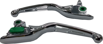 Drag Specialties Wide Blade Slotted Chrome Lever Set 2021-2024 Harley Touring