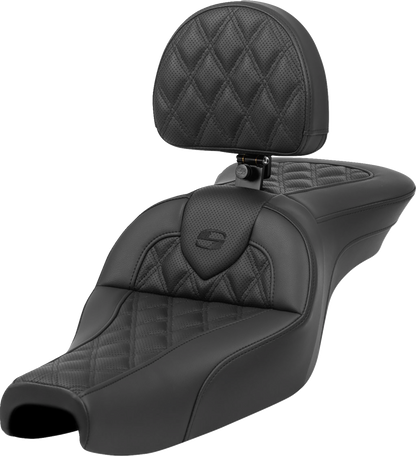 Saddlemen Roadsofa Lattice Gel Seat & Backrest for 2004-22 Harley Sportster 3.3G