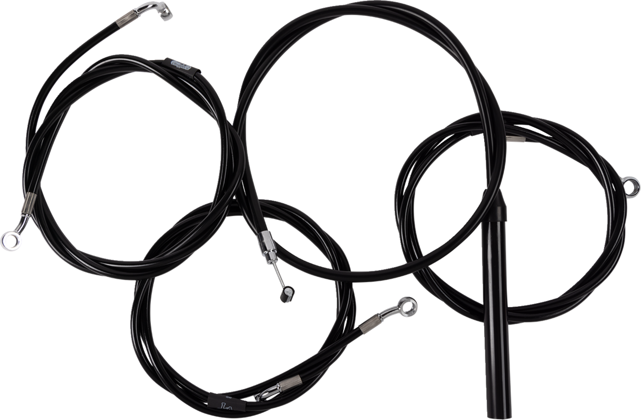 La Choppers Complete 12"-14" Handlebar Black Cable Kit for 23-26 Harley Touring