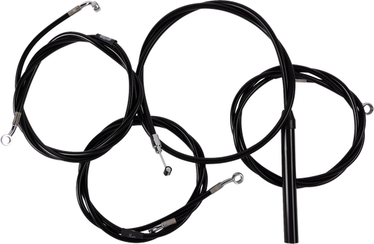 La Choppers Complete 12"-14" Handlebar Black Cable Kit for 23-26 Harley Touring