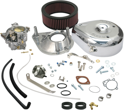 S&S Super E Chrome Carburetor Air Filter Kit 1957-1978 Harley Sportster XLCH