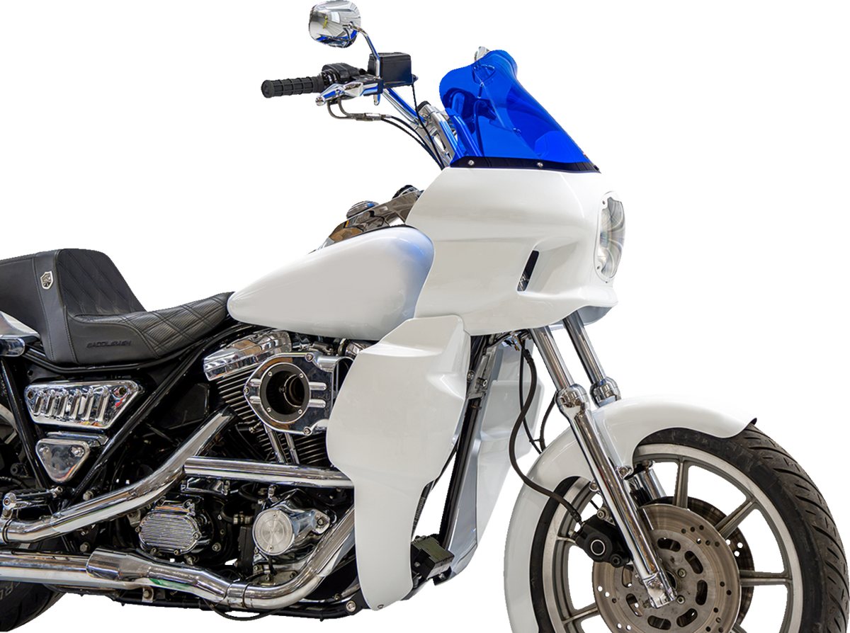 Klock Werks Kolor Flare 12.5" Blue Windshield fits Saddlemen S-RT Mini Fairing