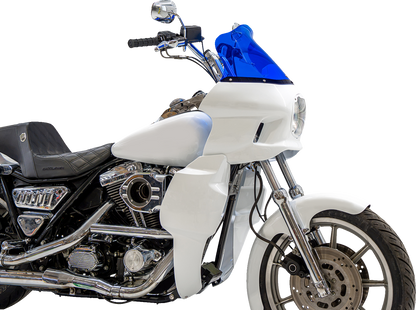 Klock Werks Kolor Flare 12.5" Blue Windshield fits Saddlemen S-RT Mini Fairing