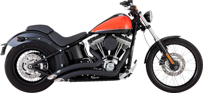 Vance & Hines Big Radius 2-2 Black PCX Exhaust System 1986-2009 Harley Softail