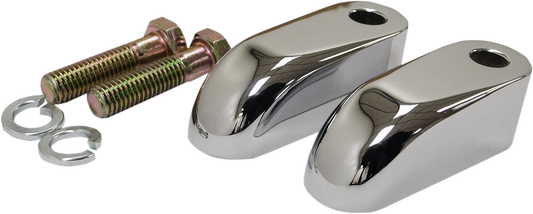 La Choppers Chrome 2" Pullback Handlebar Riser Extensions for Harley Davidson